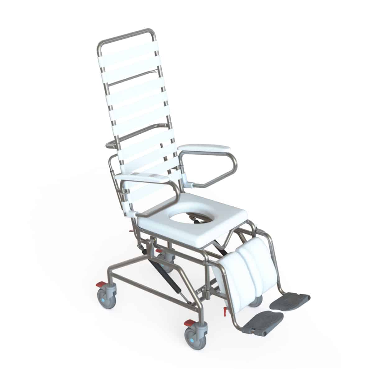 K Care Tilt in Space Mobile Shower Commode with Swingaway Footrest
