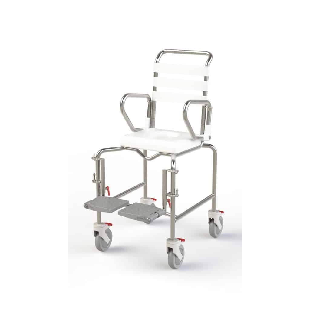 K Care Paediatric Transit Mobile Shower Commode with Swingaway Footrest