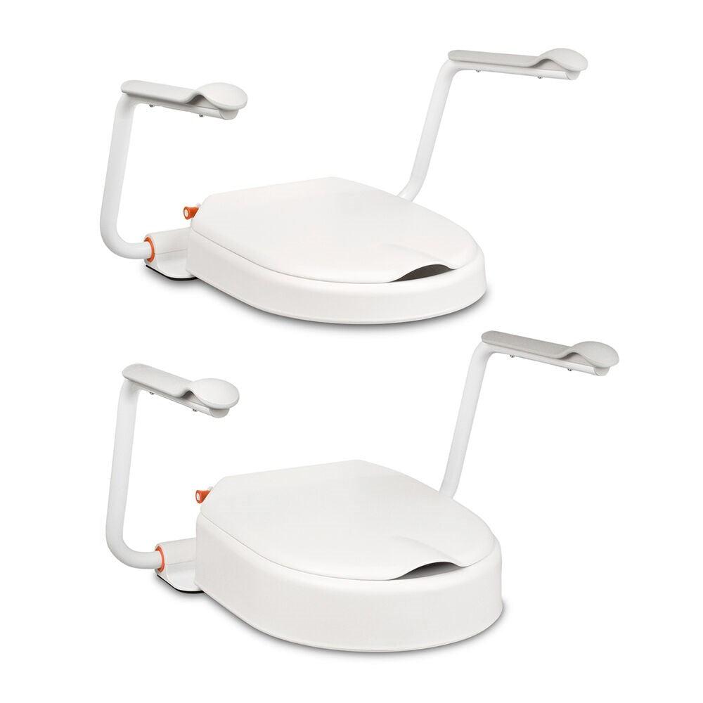 Etac Hi-Loo Fixed Toilet Seat Raiser – with/without arm support