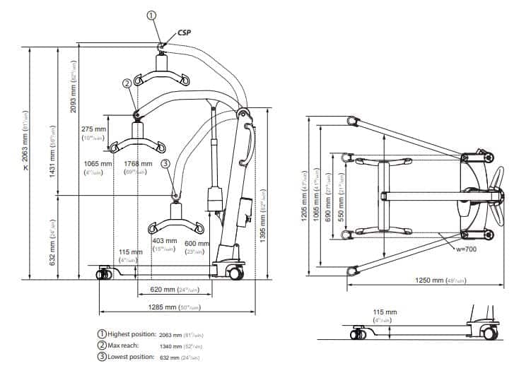 Molift Mover 205 Mobile Patient Lifter