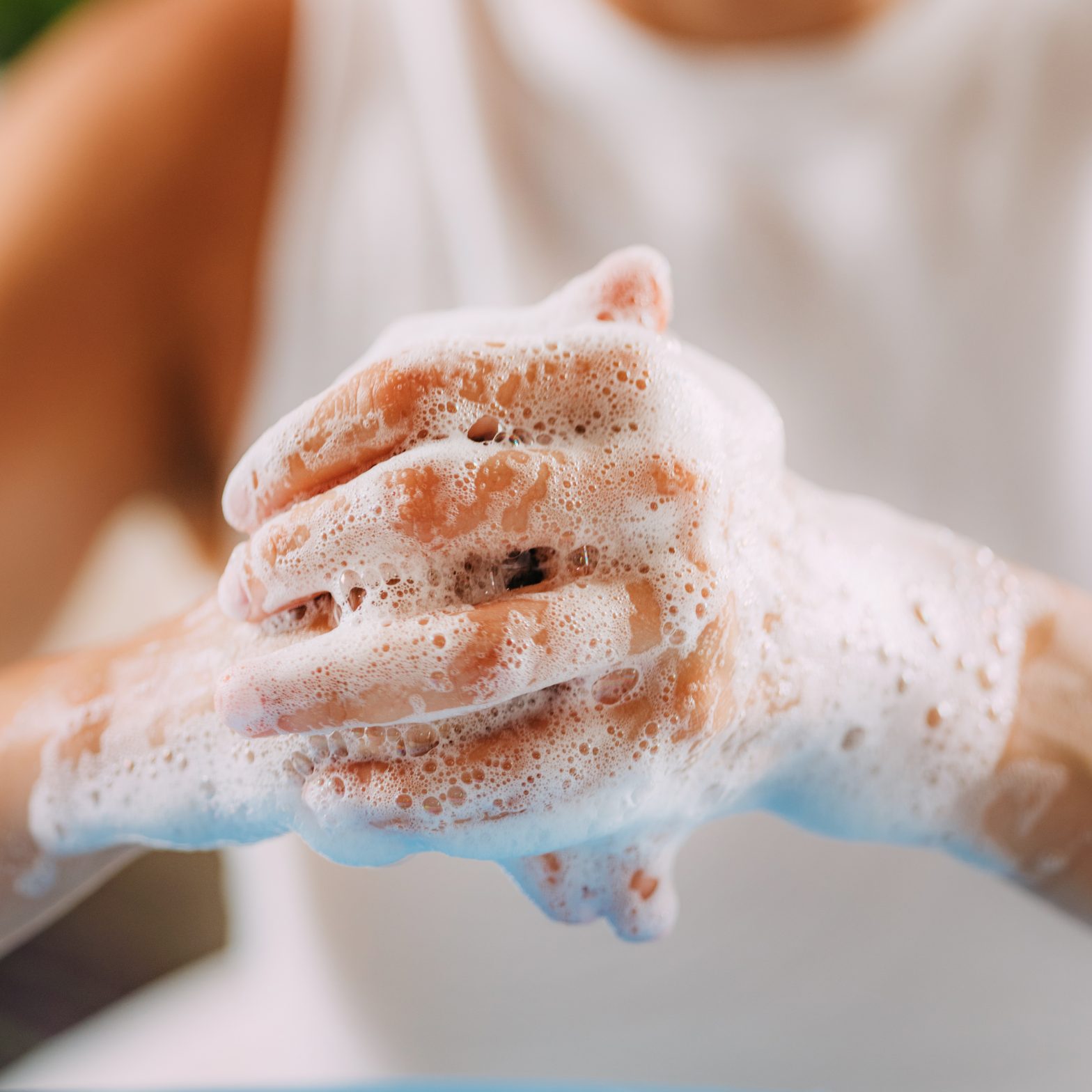 Woman Washing her Hands.