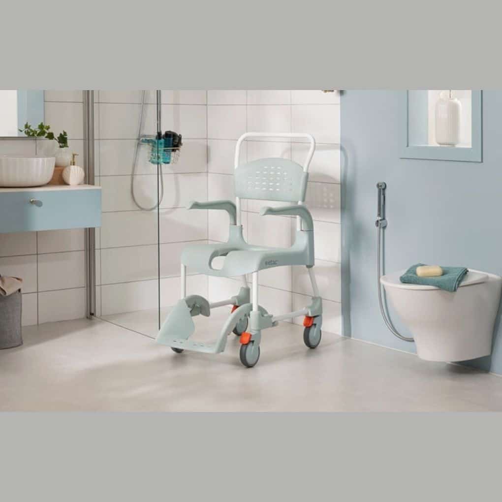 Etac Clean Mobile Shower Commode – Open Front