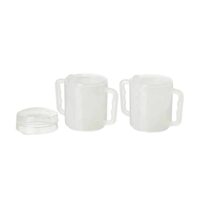 Homecraft Two Handled Mug with Spout and Splash Lids (Pair)